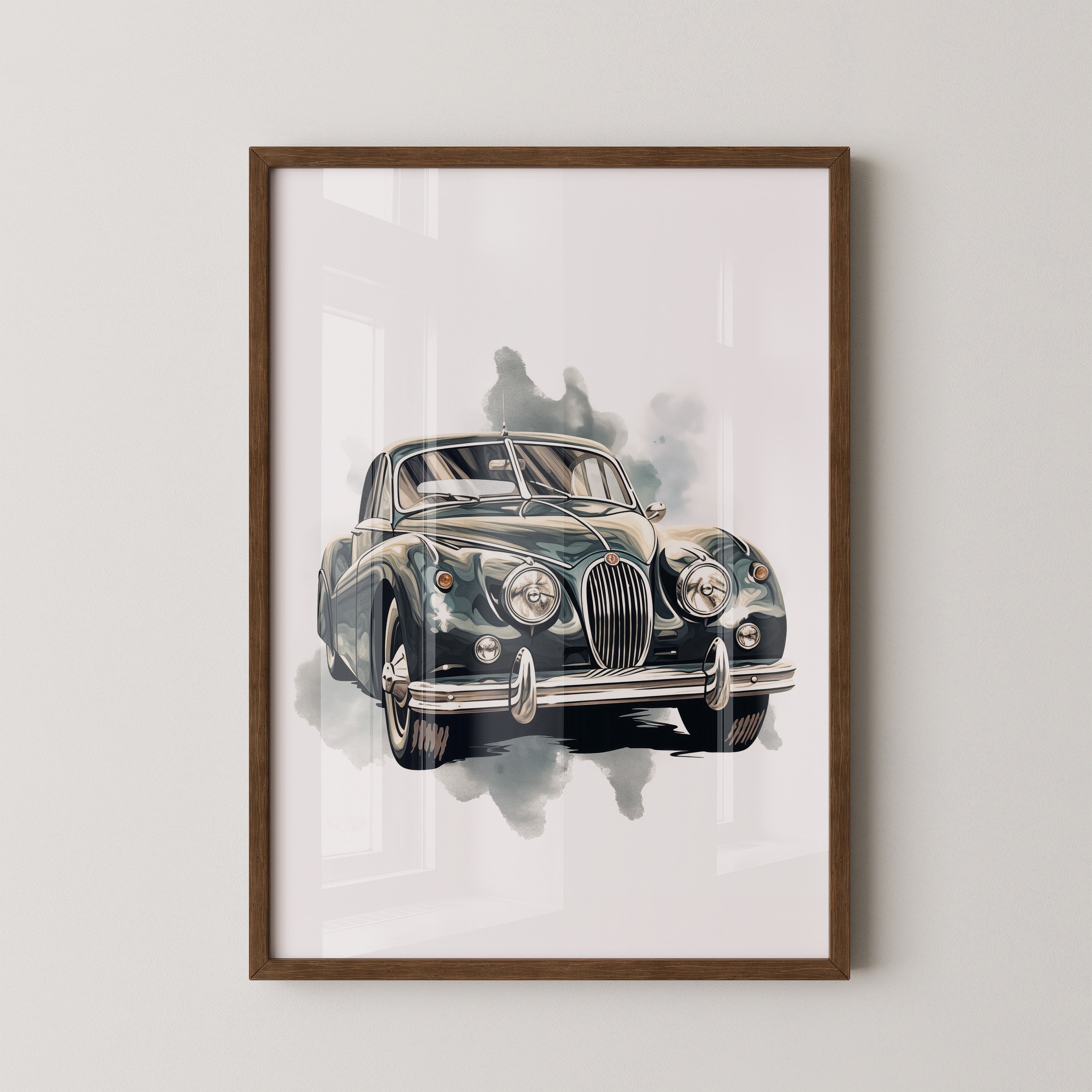 Klassischer Oldtimer Aquarellstil