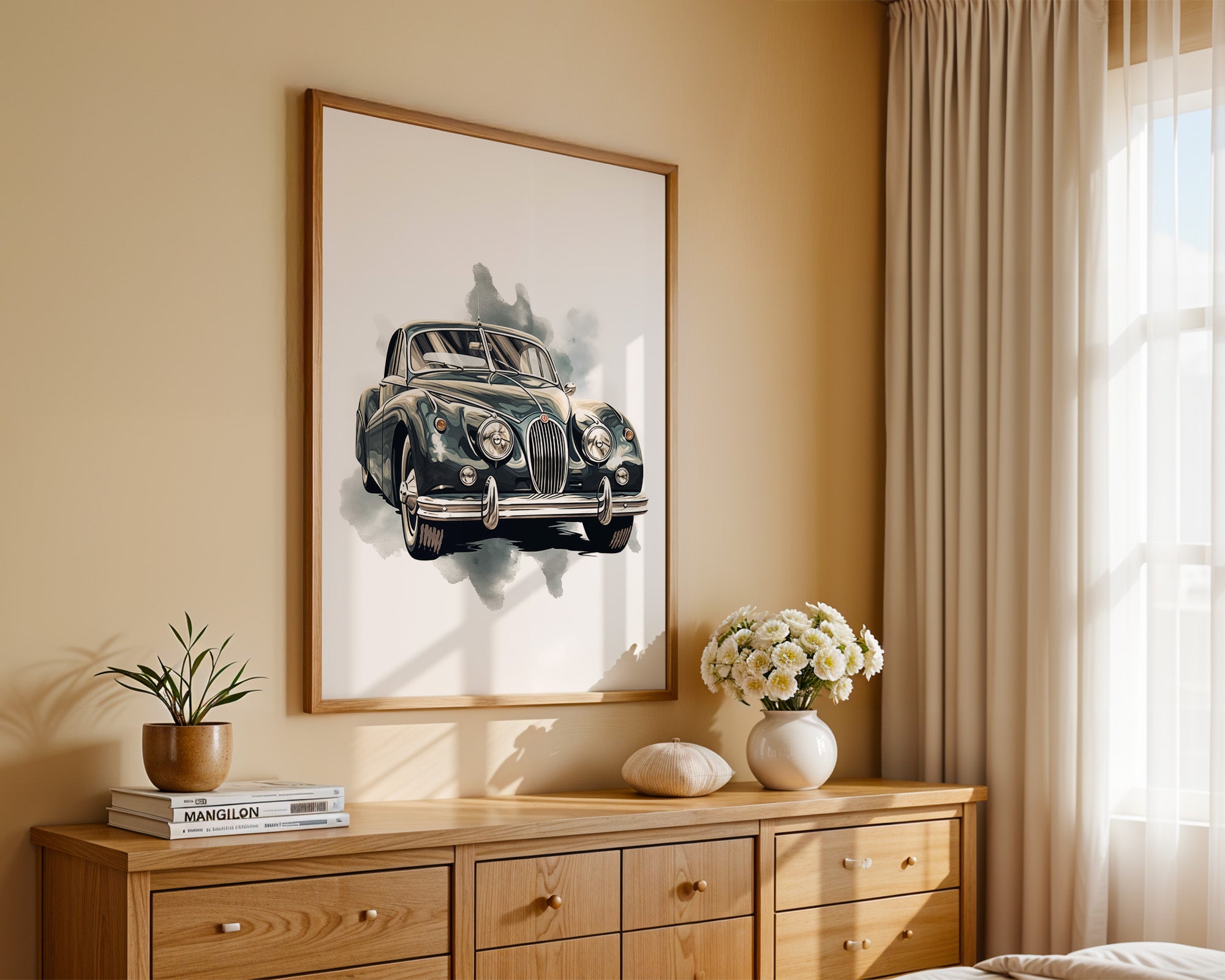 Klassischer Oldtimer Aquarellstil