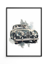Klassischer Oldtimer Aquarellstil