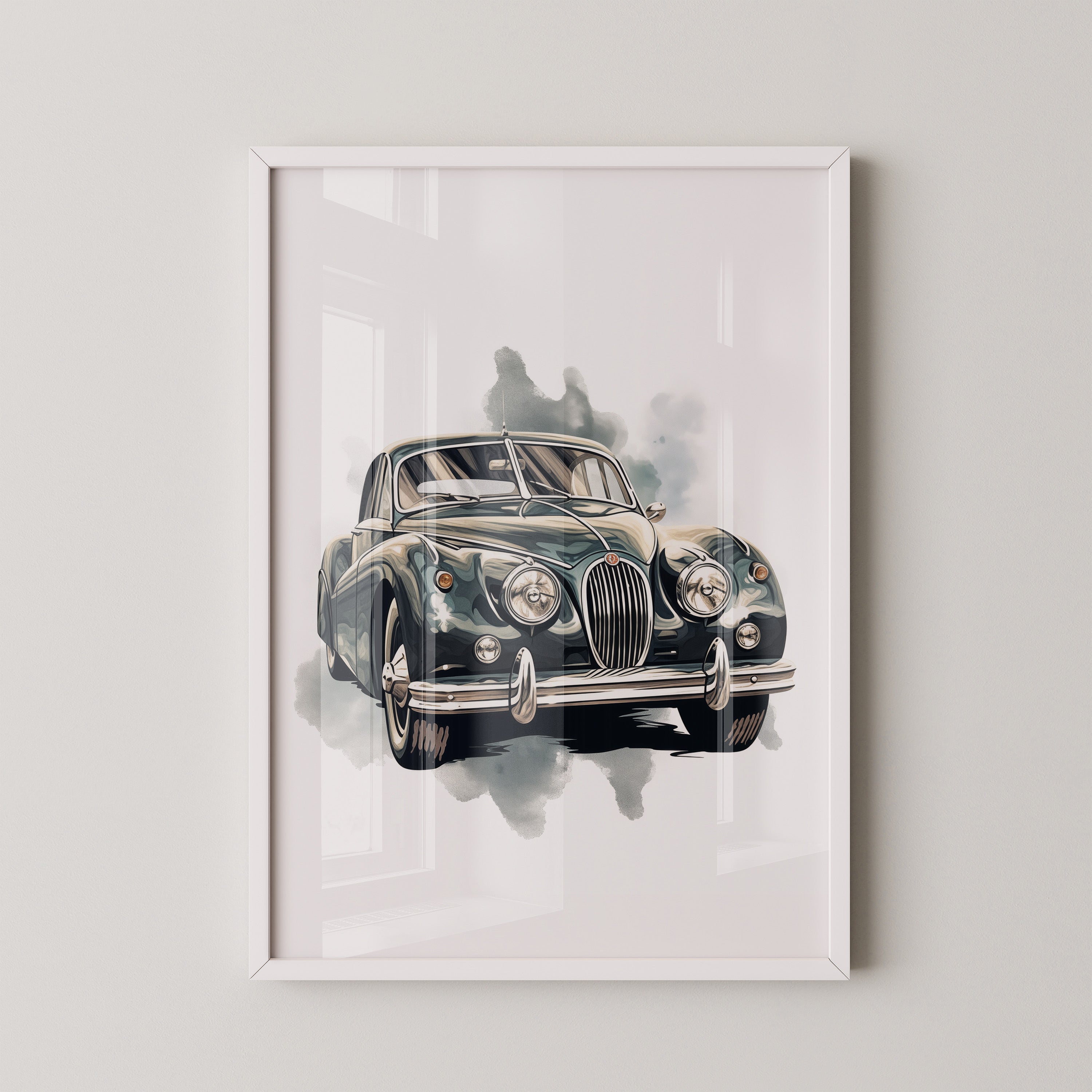 Klassischer Oldtimer Aquarellstil