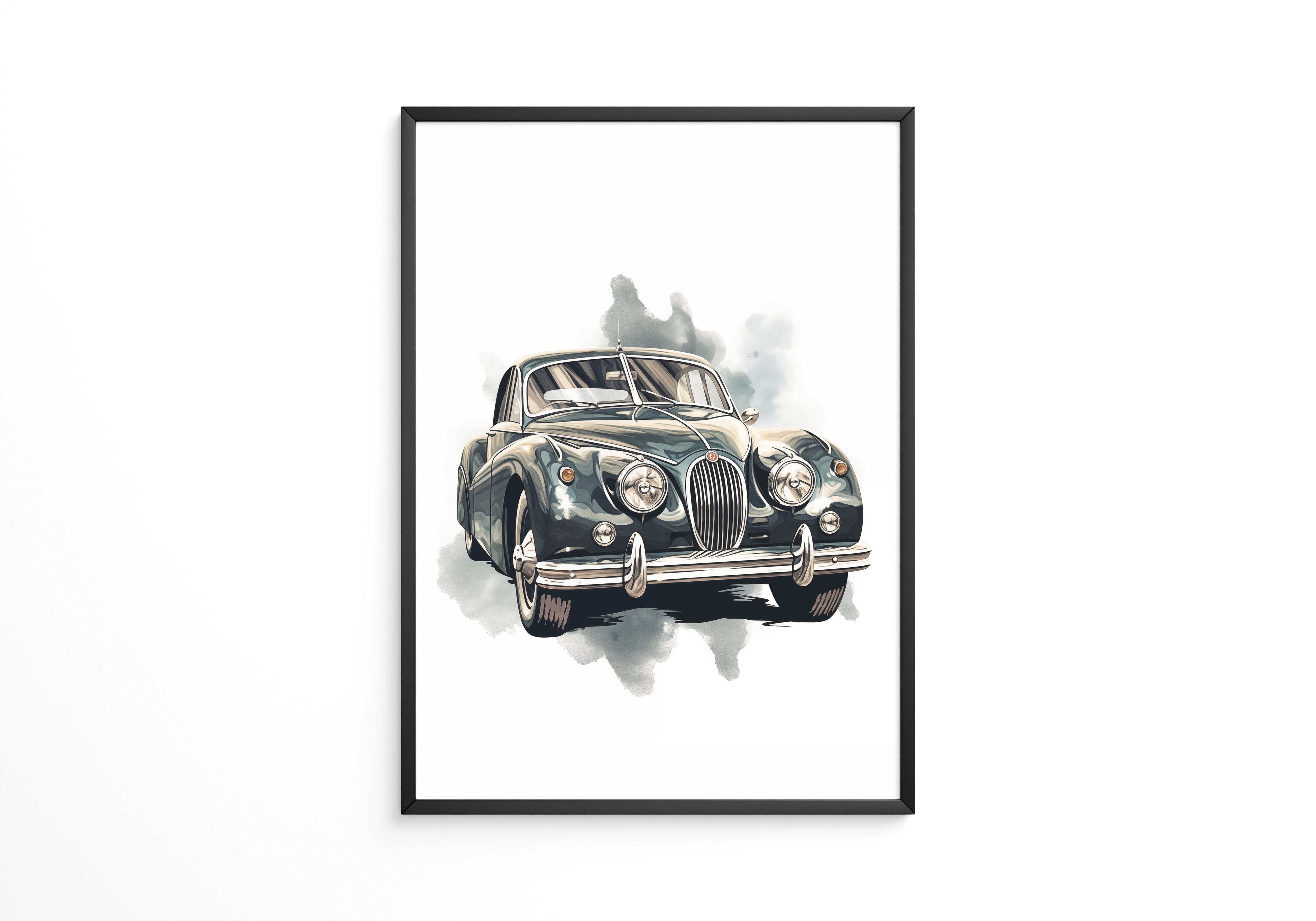 Klassischer Oldtimer Aquarellstil
