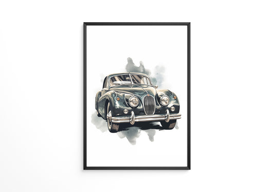 Klassischer Oldtimer Aquarellstil