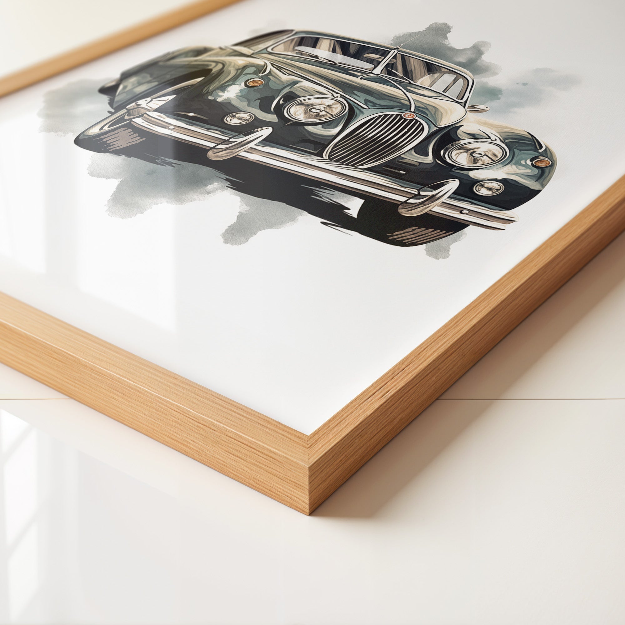 Klassischer Oldtimer Aquarellstil