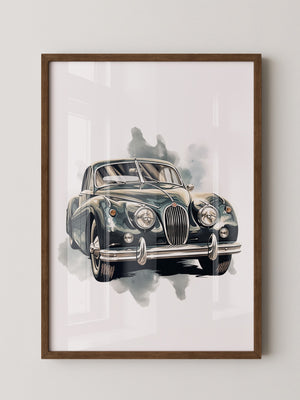 Klassischer Oldtimer Aquarellstil