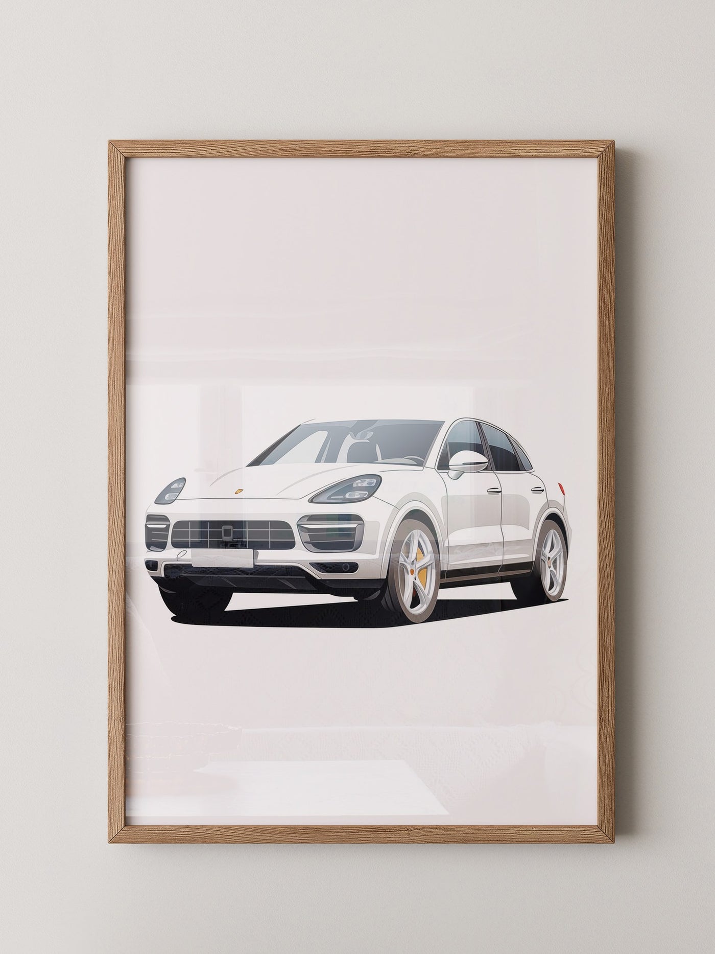 Porsche weiß modern Illustration