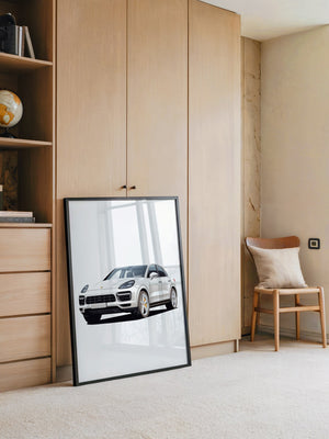 Porsche weiß modern Illustration