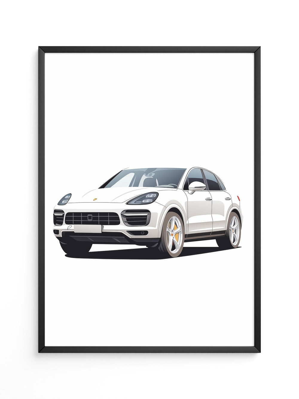Porsche weiß modern Illustration