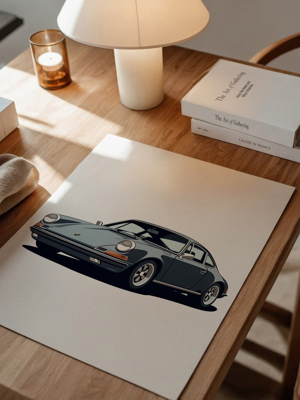 Porsche Retro Illustration