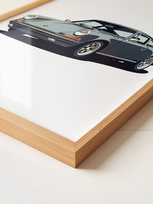 Porsche Retro Illustration
