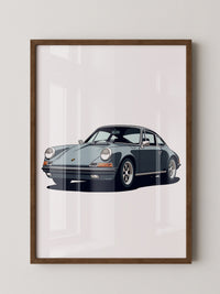 Porsche Retro Illustration