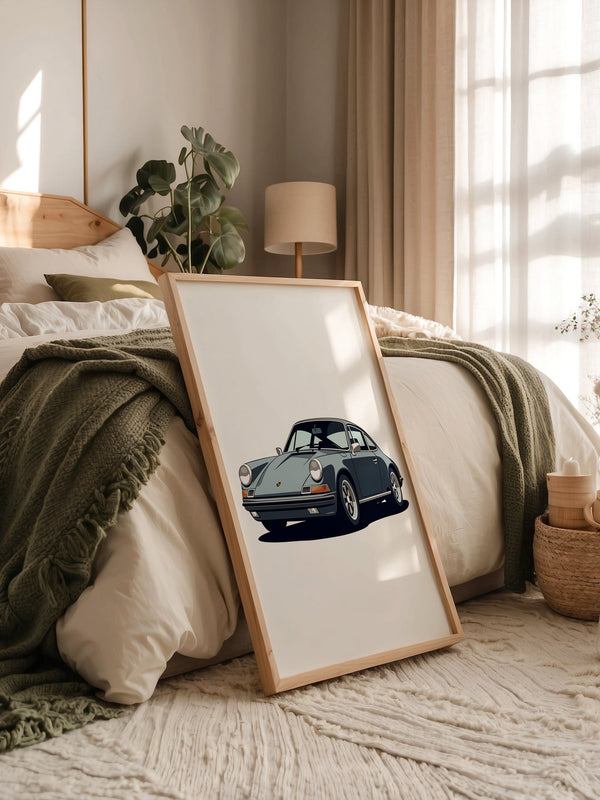 Porsche Retro Illustration