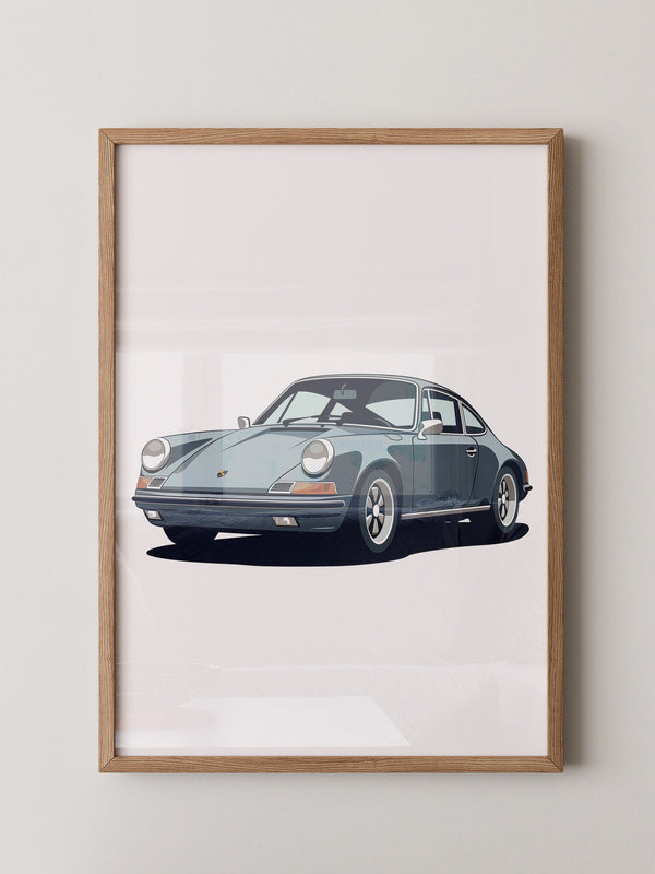 Porsche Retro Illustration
