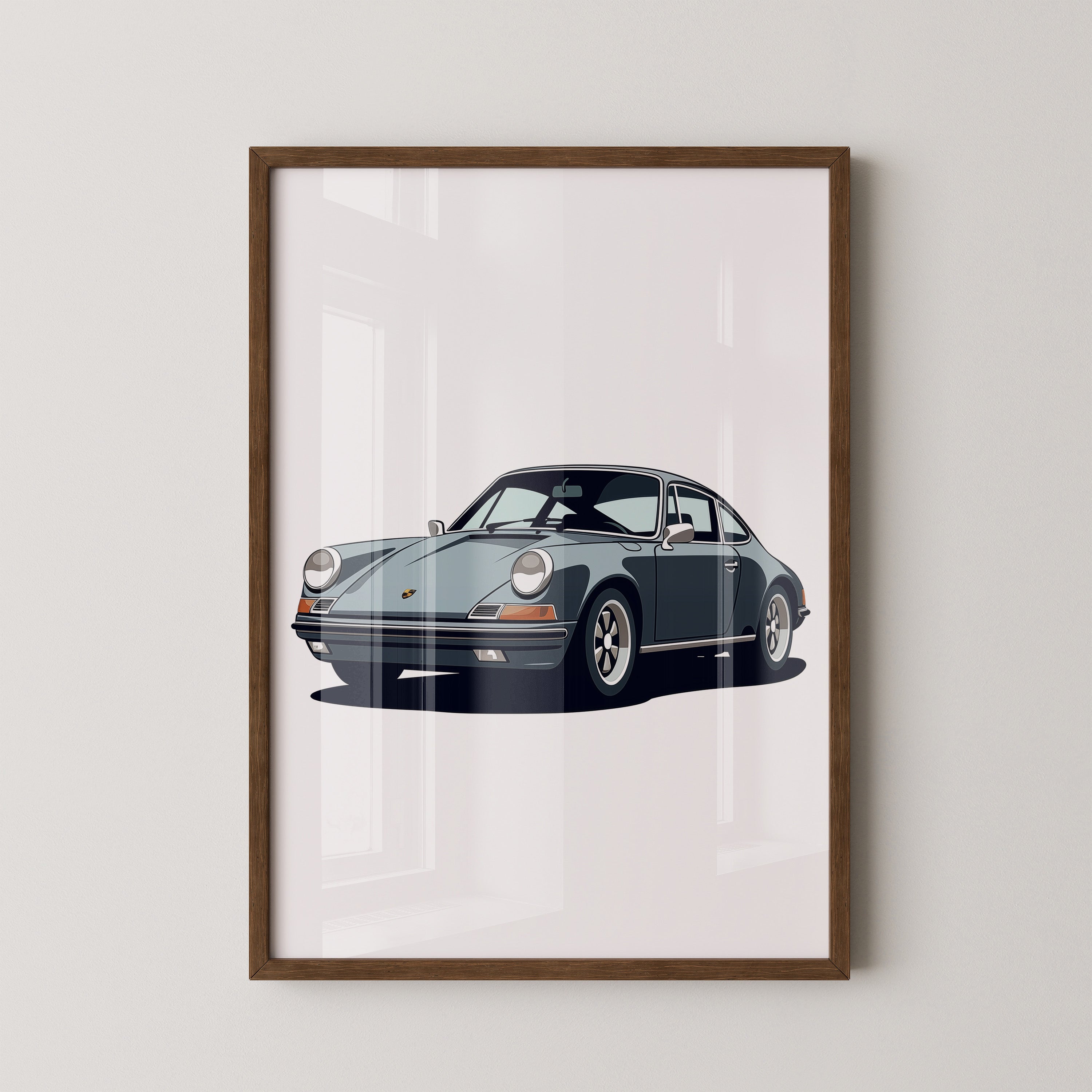 Porsche Retro Illustration