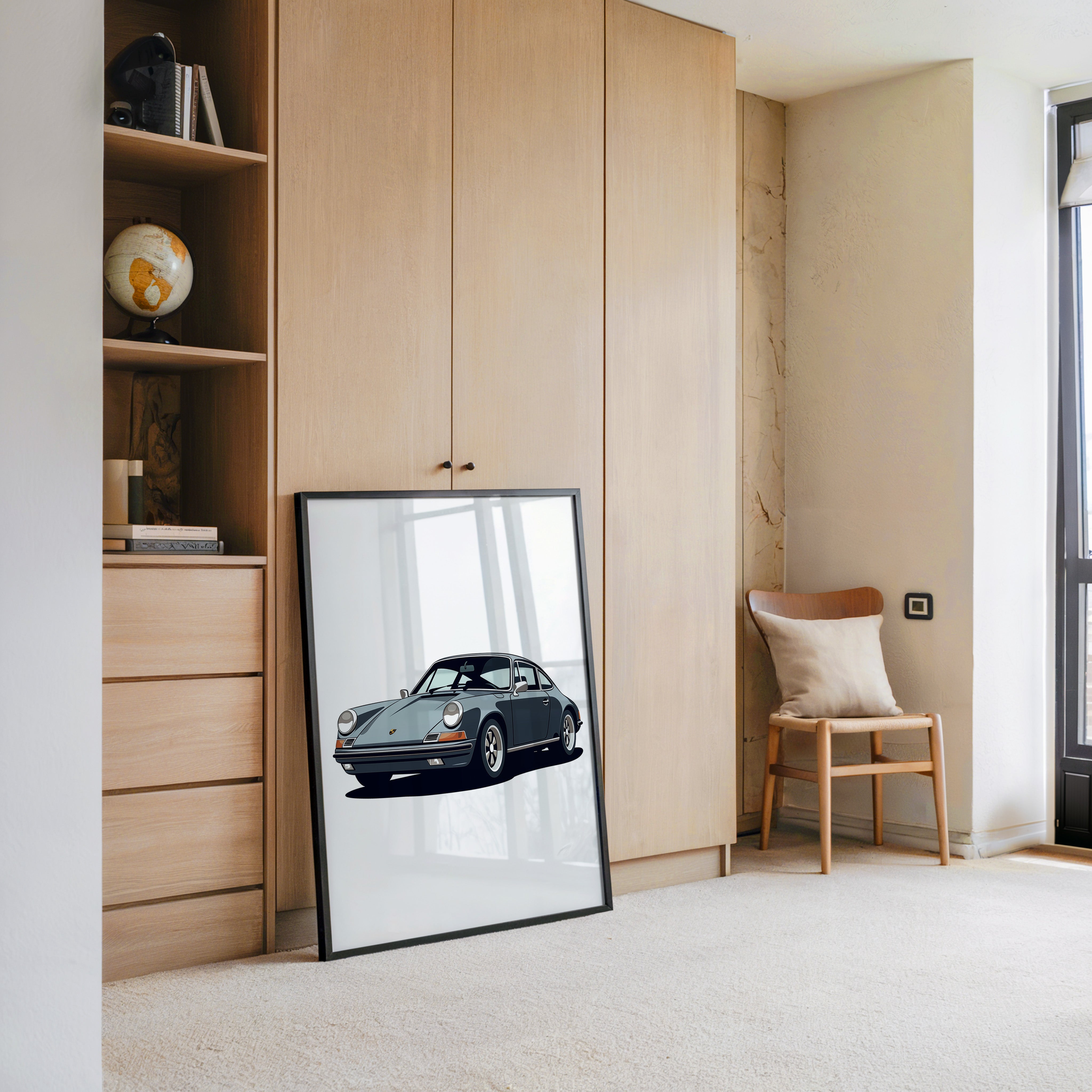 Porsche Retro Illustration