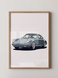 Porsche Retro Illustration