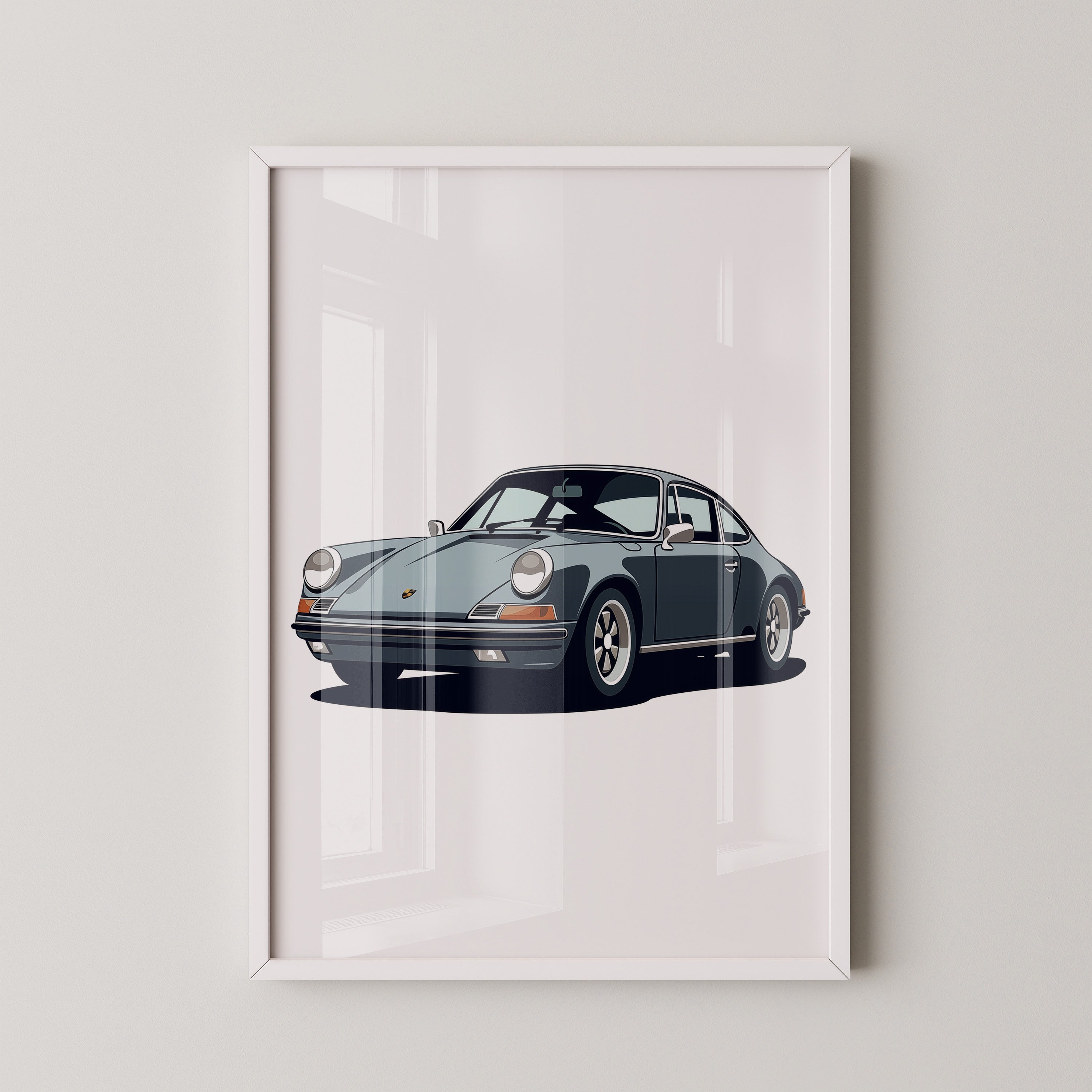 Porsche Retro Illustration
