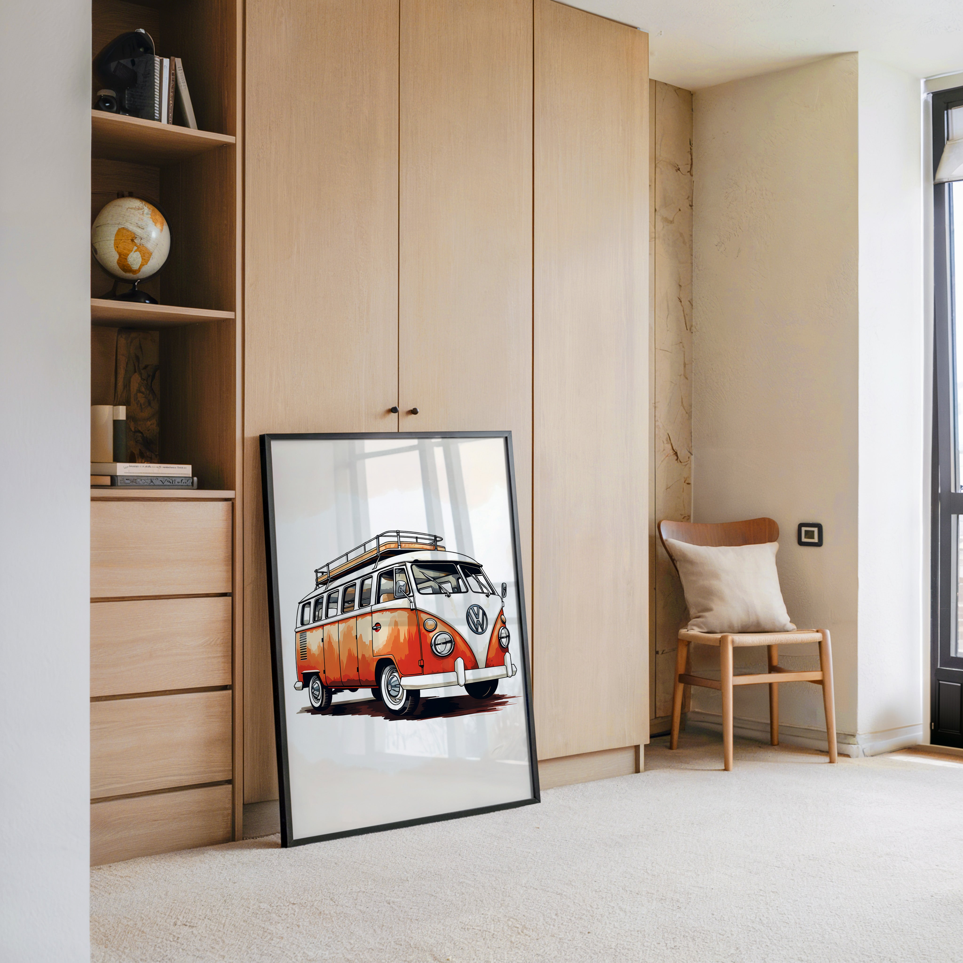 Retro Bulli Aquarell Look