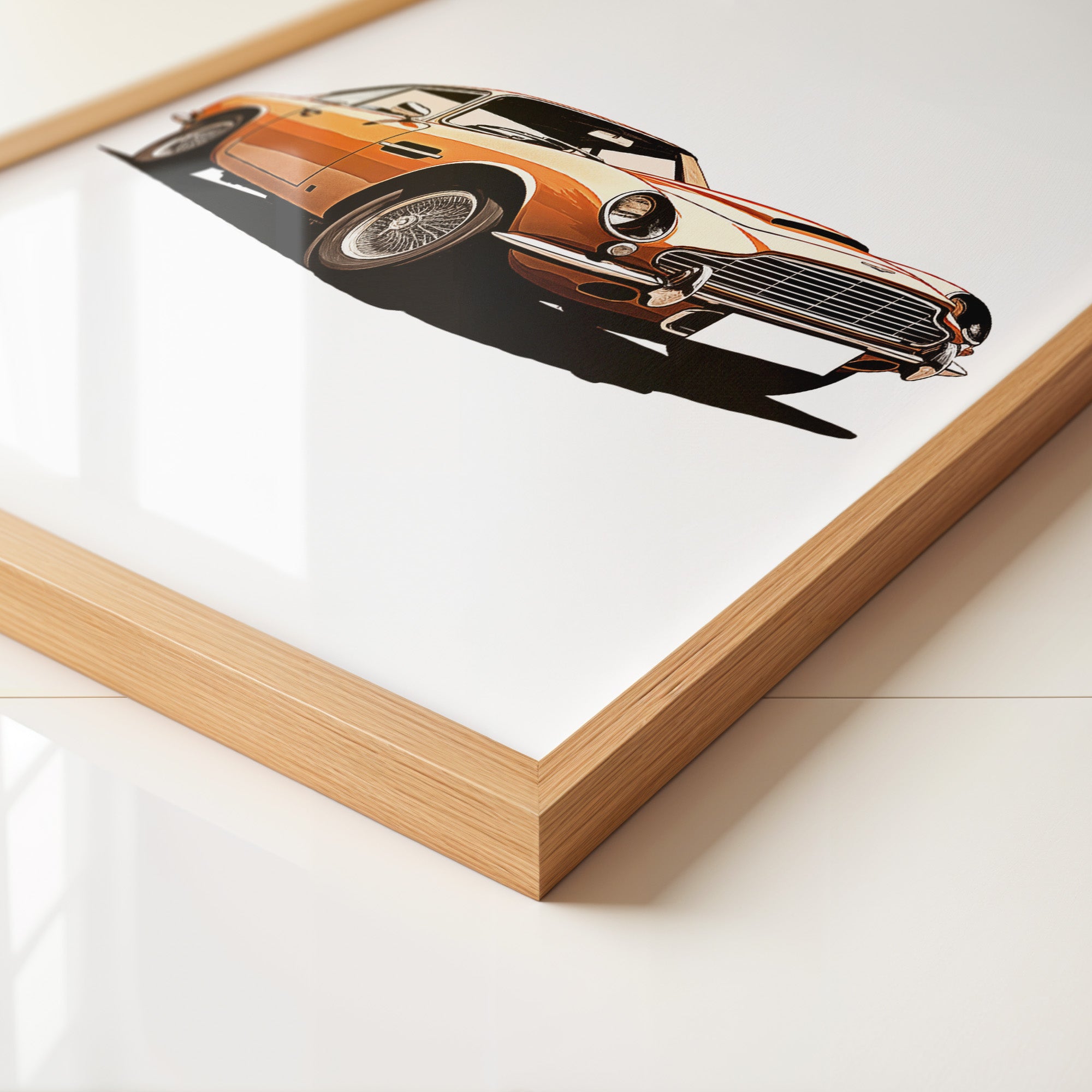 Oldtimer Frontansicht Orange