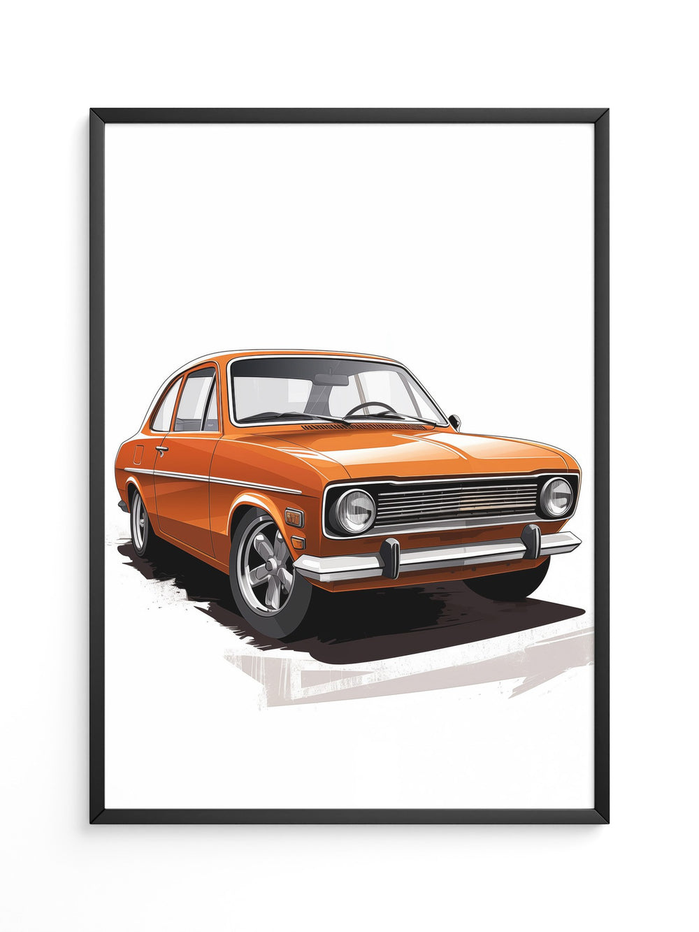 Retro Auto orange Illustration