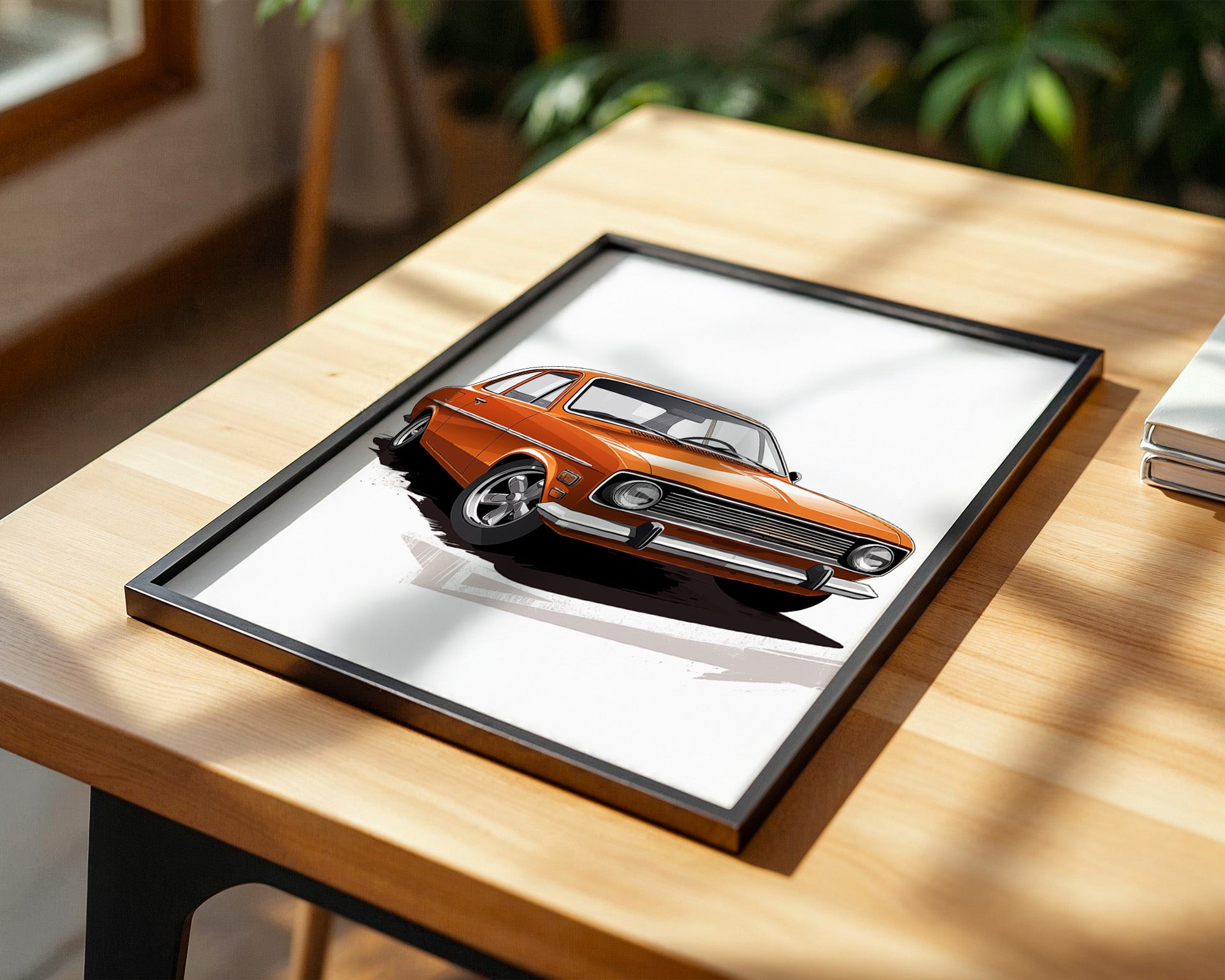 Retro Auto orange Illustration