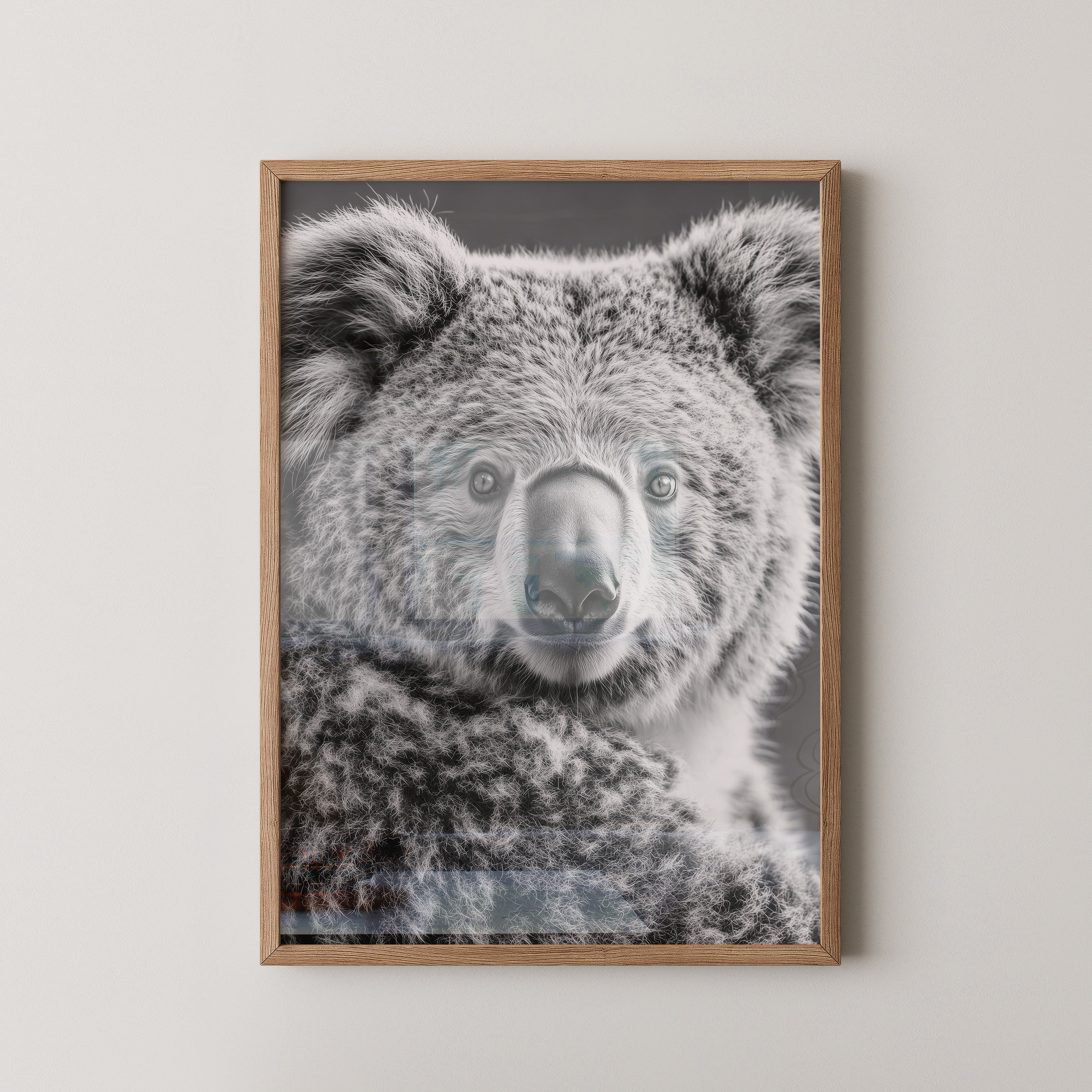 Koala Porträt Schwarzweiß