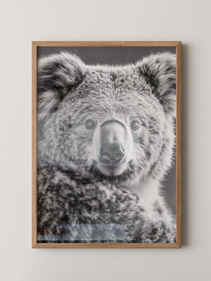 Koala Porträt Schwarzweiß