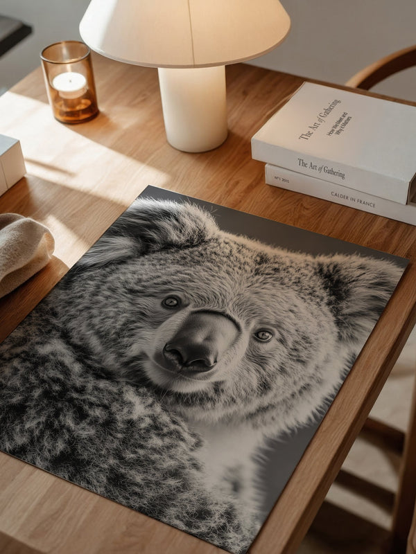 Koala Porträt Schwarzweiß