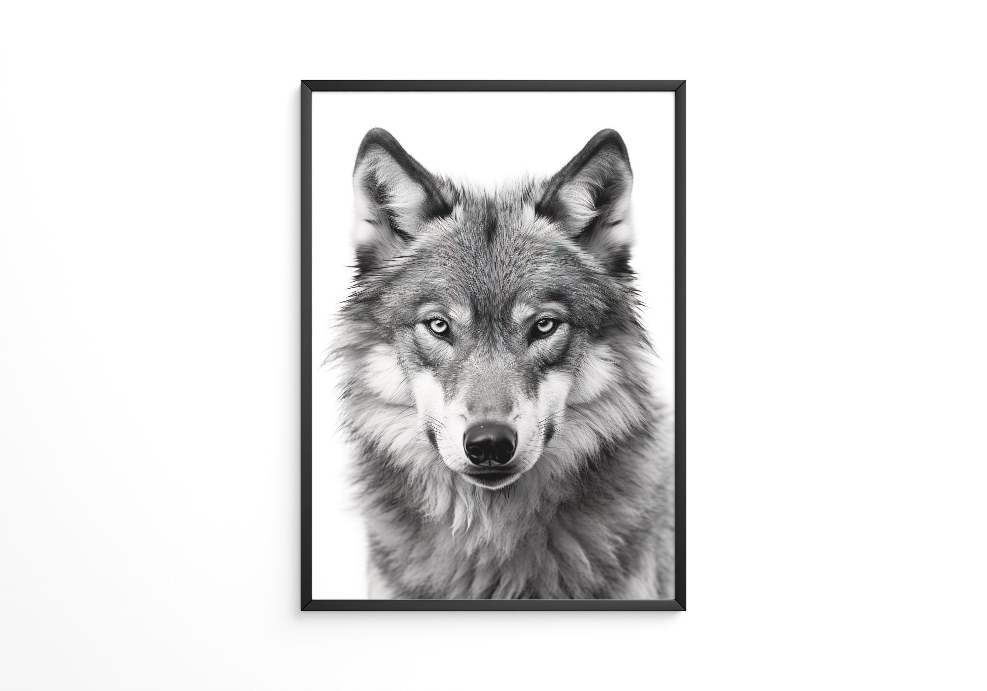 Wolf Porträt Nahaufnahme S/W