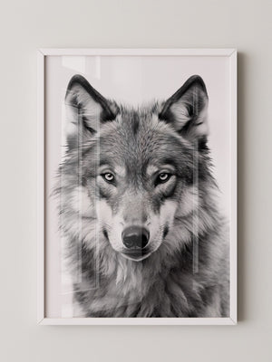 Wolf Porträt Nahaufnahme S/W