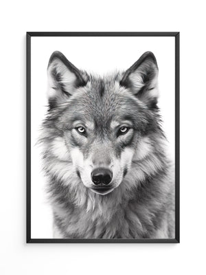Wolf Porträt Nahaufnahme S/W