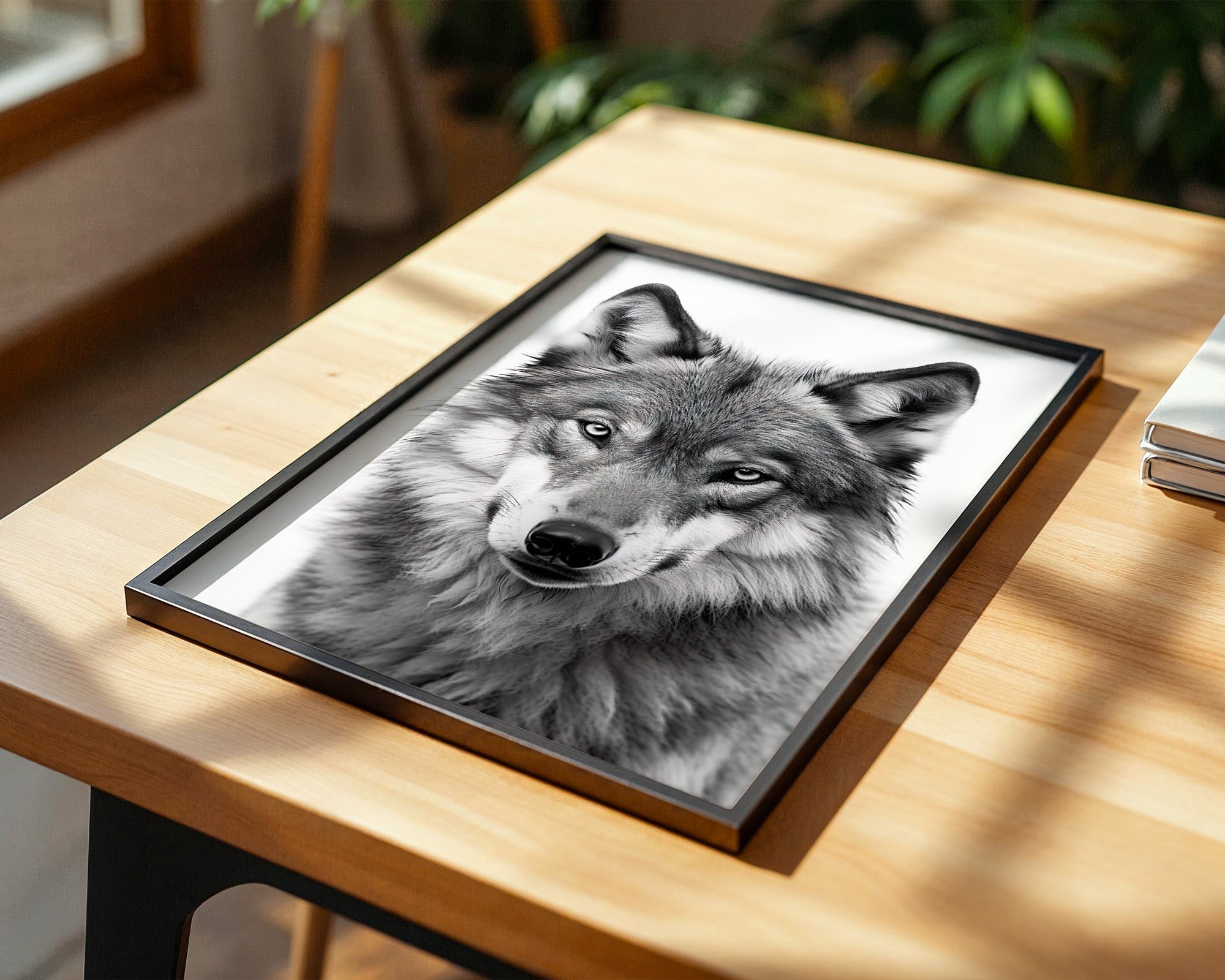 Wolf Porträt Nahaufnahme S/W