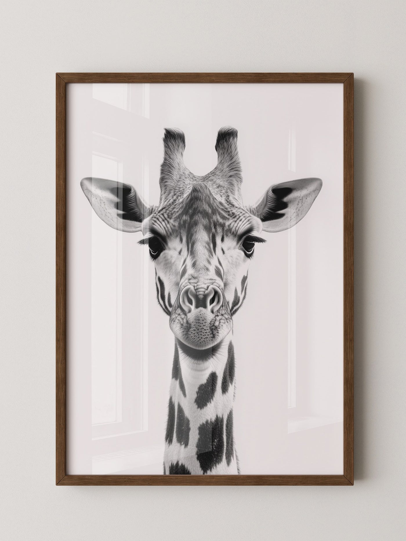 Giraffe Nahaufnahme S/W