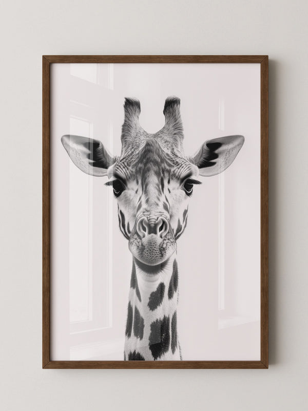 Giraffe Nahaufnahme S/W