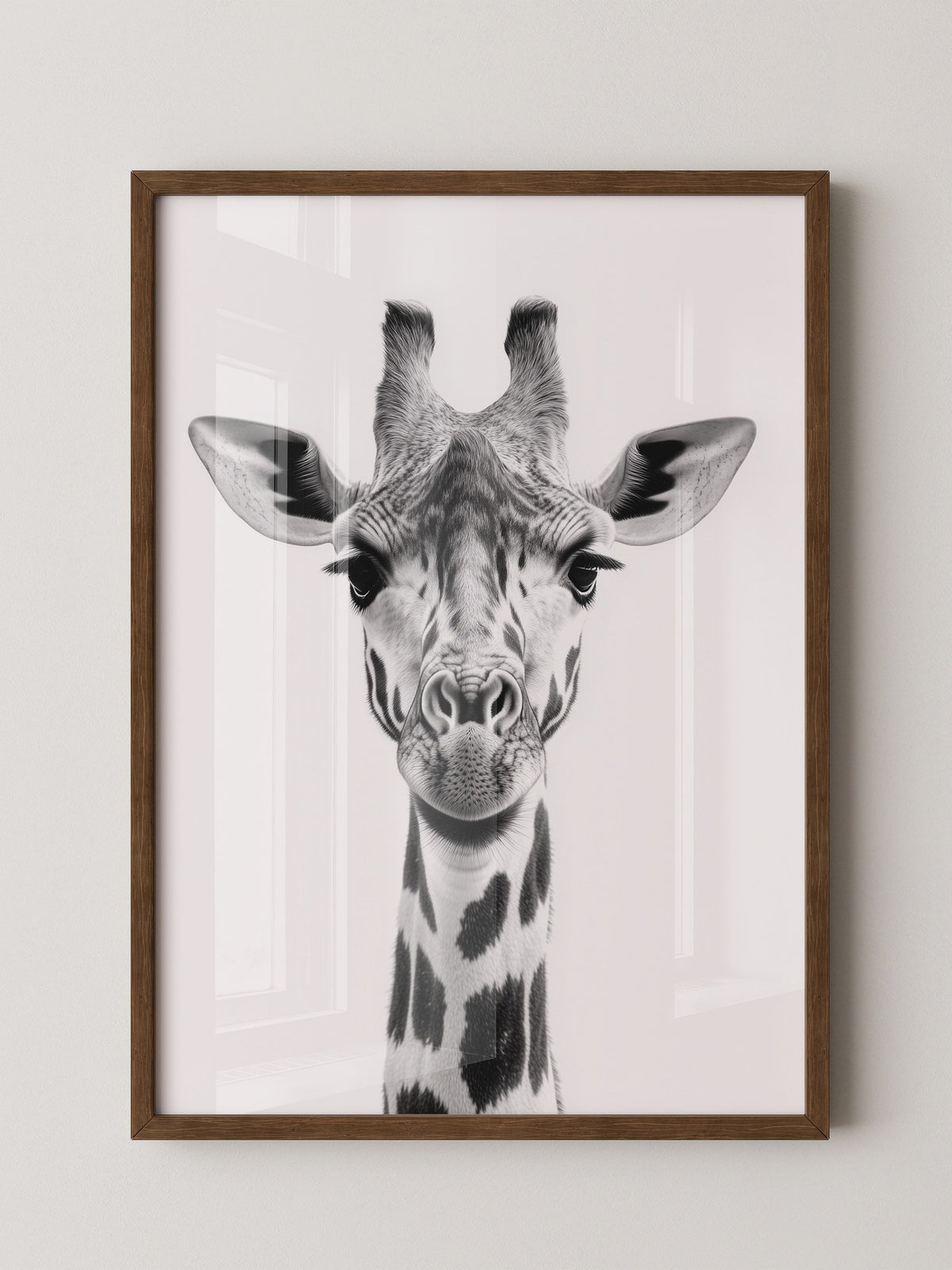 Giraffe Nahaufnahme S/W