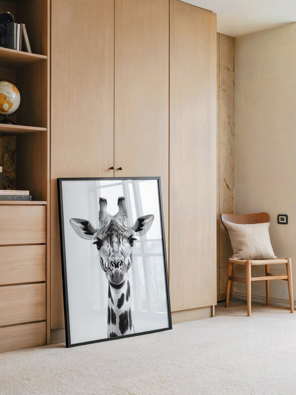 Giraffe Nahaufnahme S/W