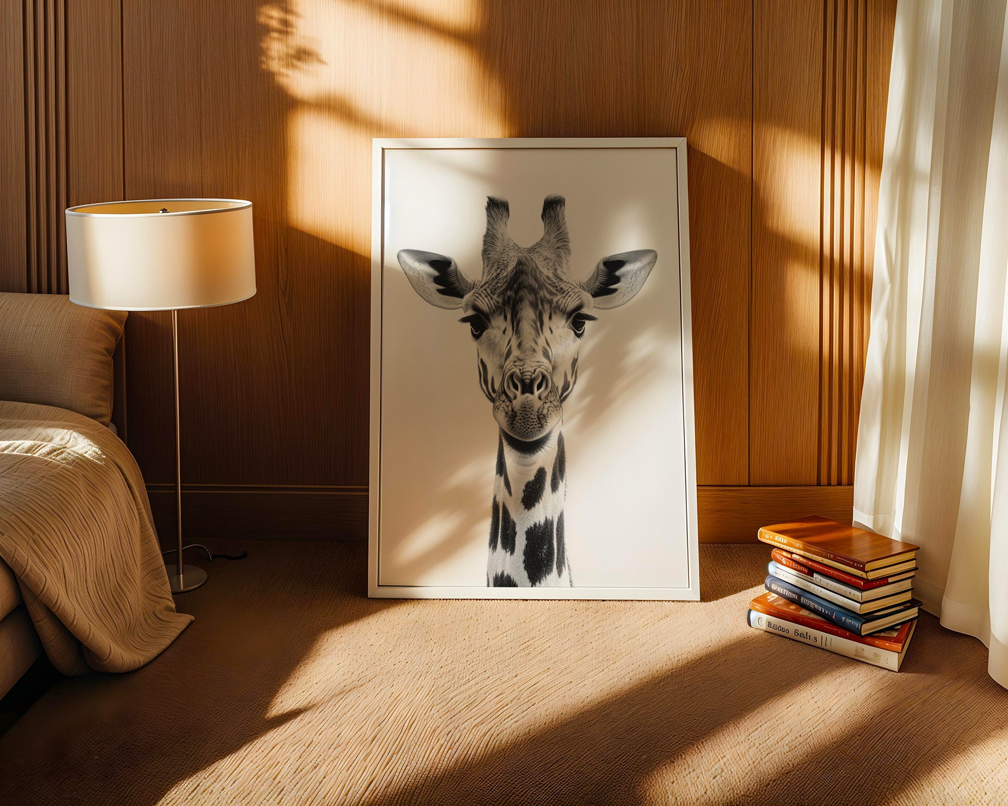 Giraffe Nahaufnahme S/W