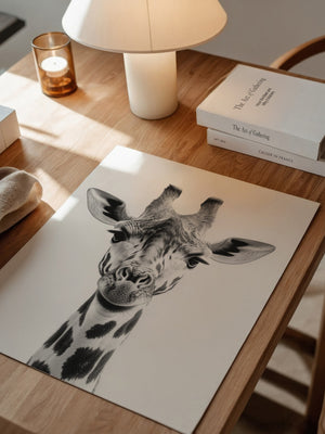 Giraffe Nahaufnahme S/W