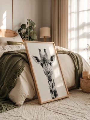 Giraffe Nahaufnahme S/W
