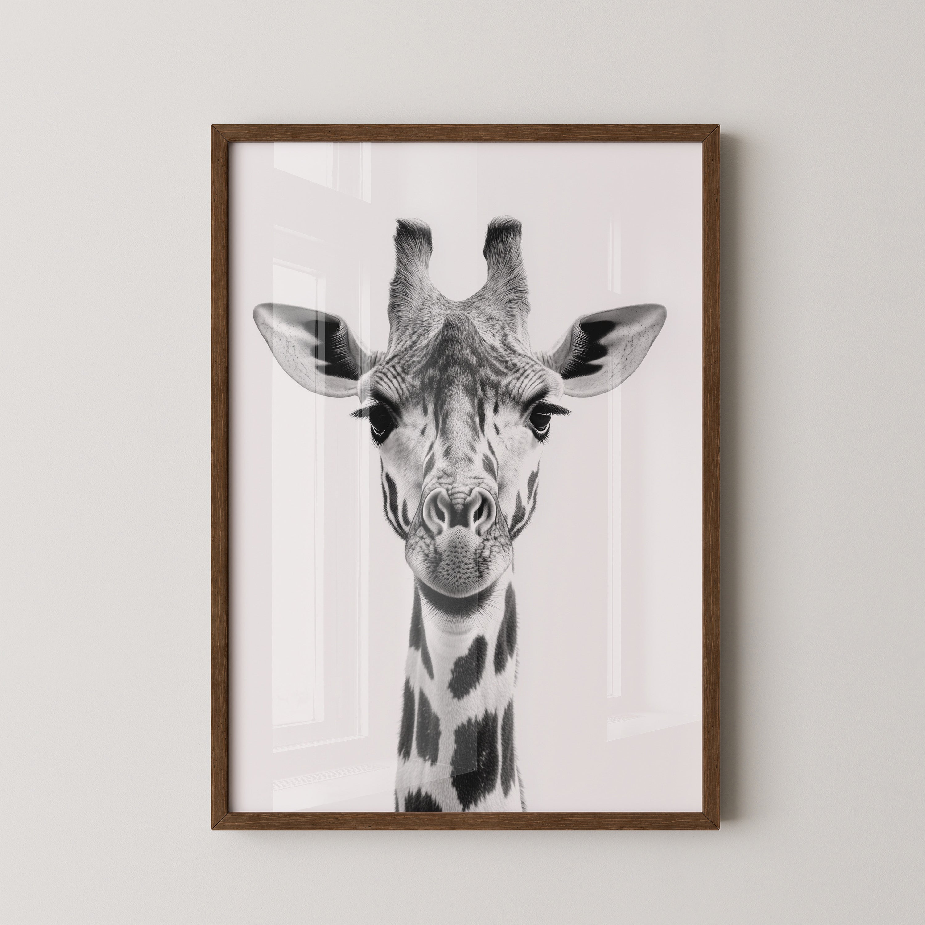 Giraffe Nahaufnahme S/W