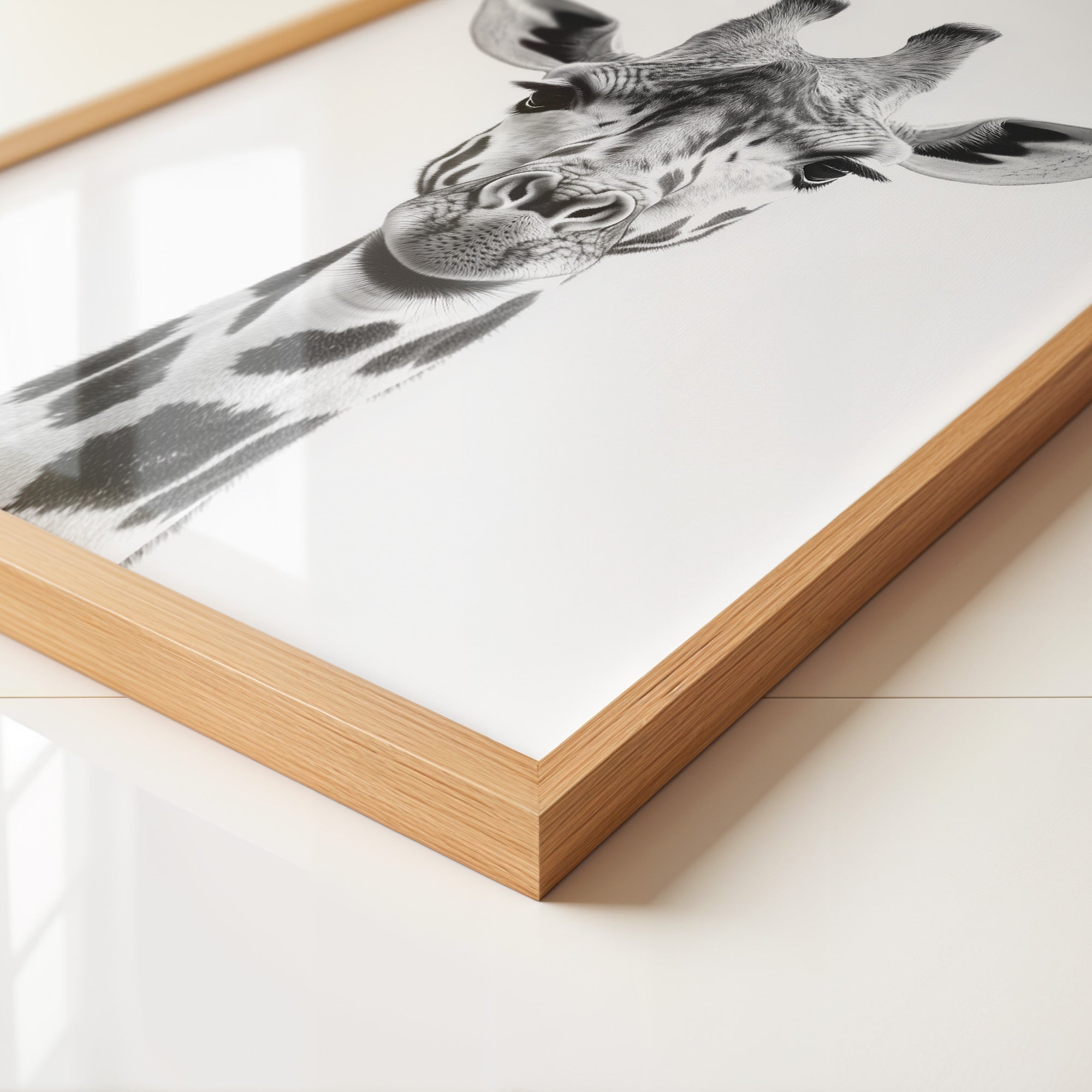 Giraffe Nahaufnahme S/W