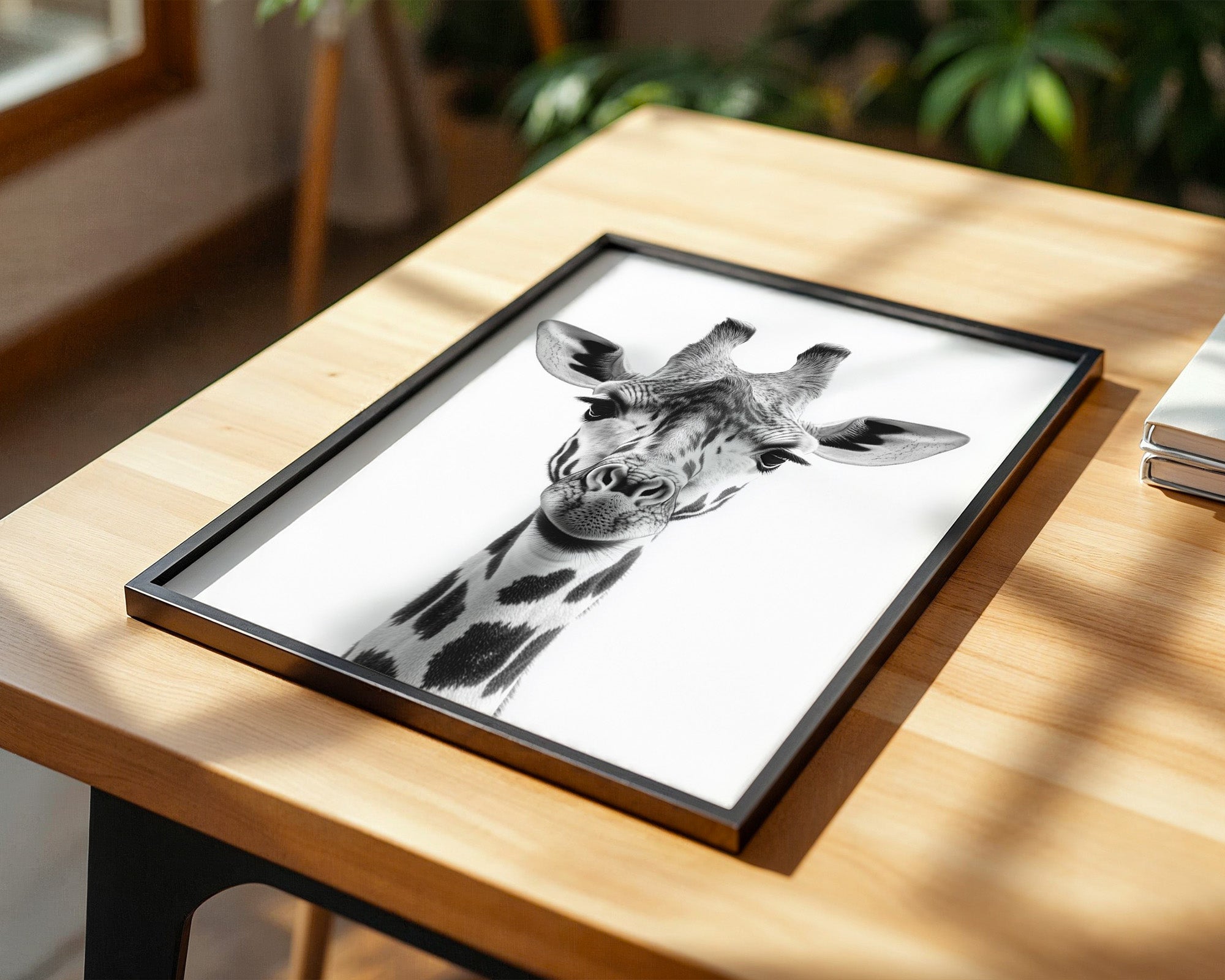 Giraffe Nahaufnahme S/W