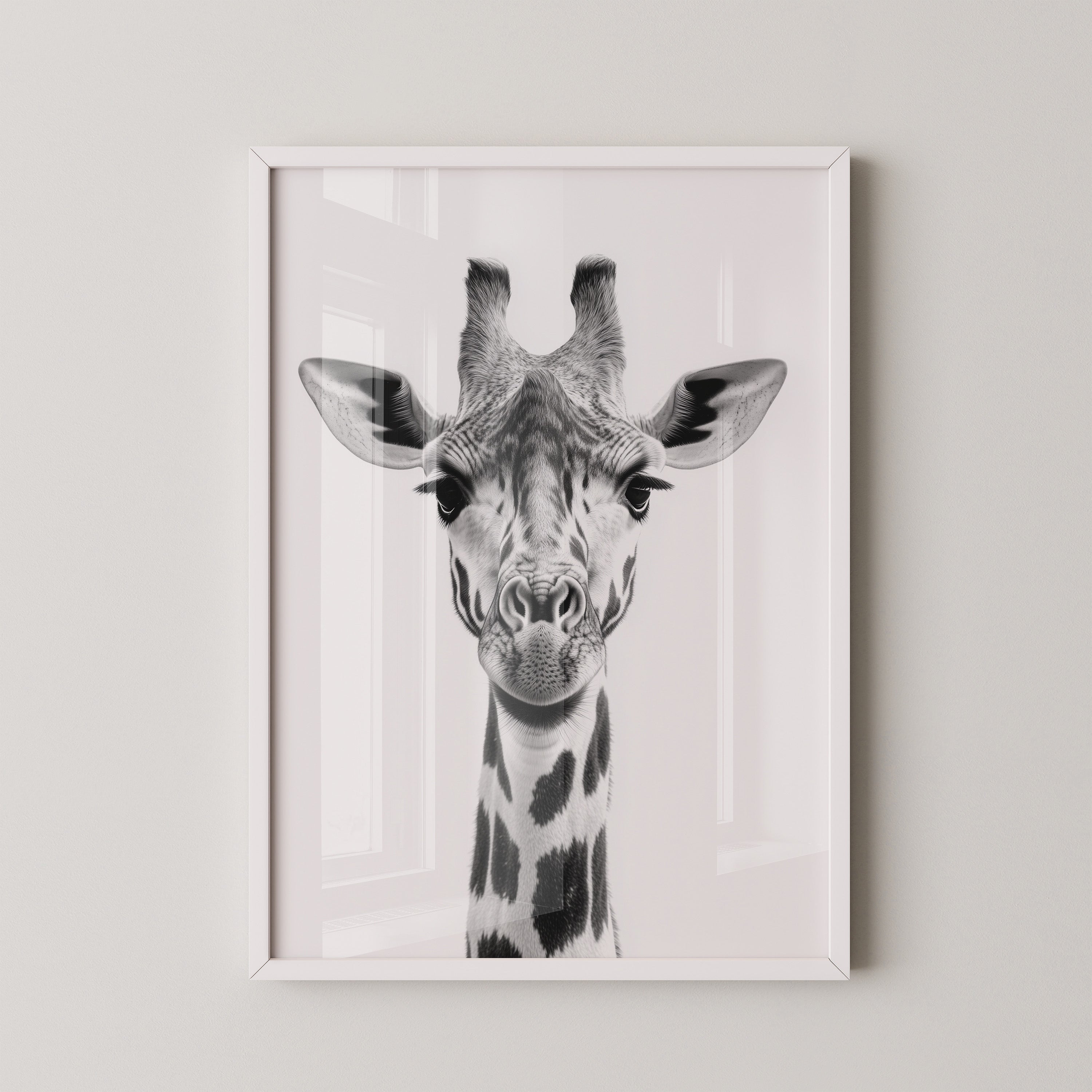 Giraffe Nahaufnahme S/W