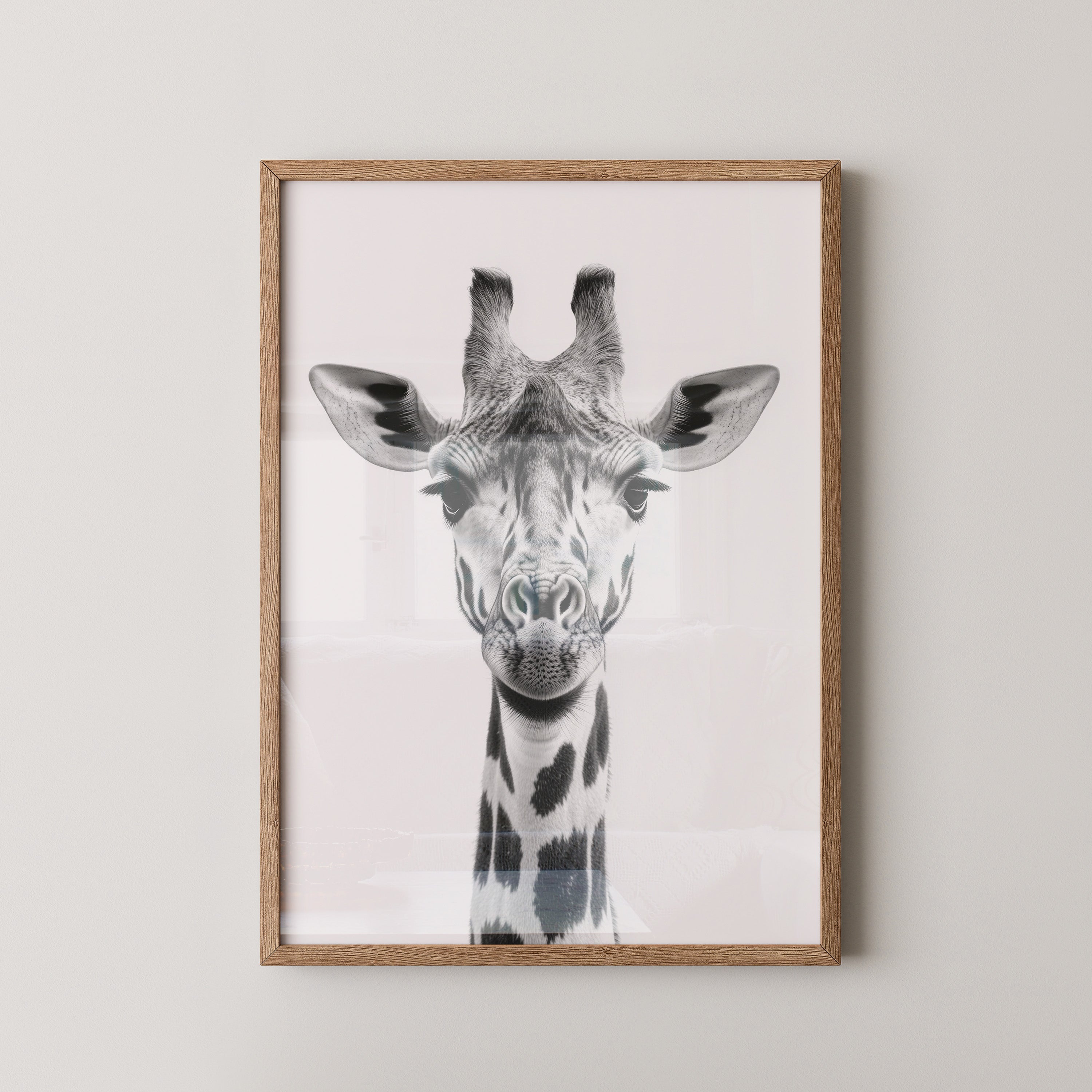 Giraffe Nahaufnahme S/W