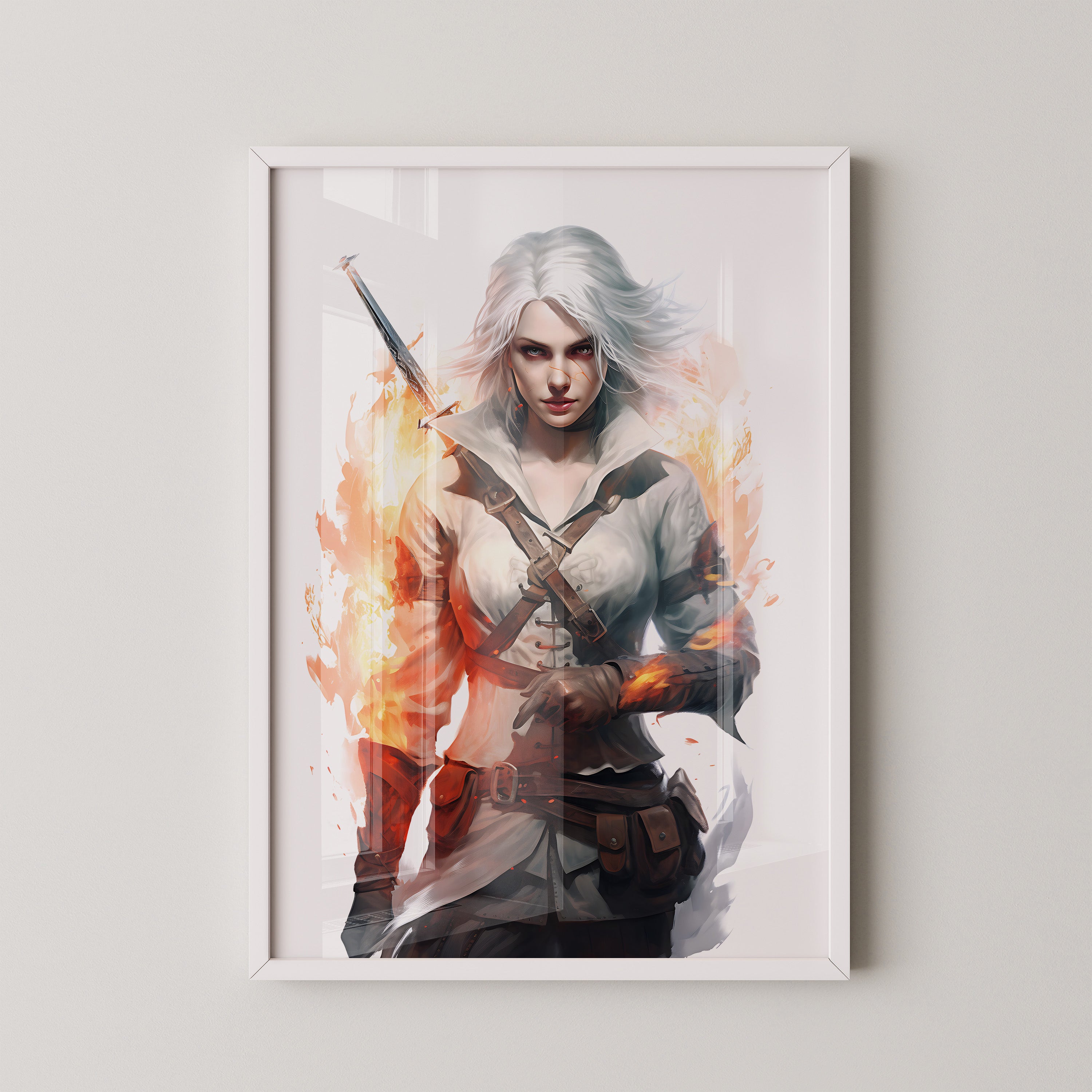 Kriegerin Flammen Dynamik