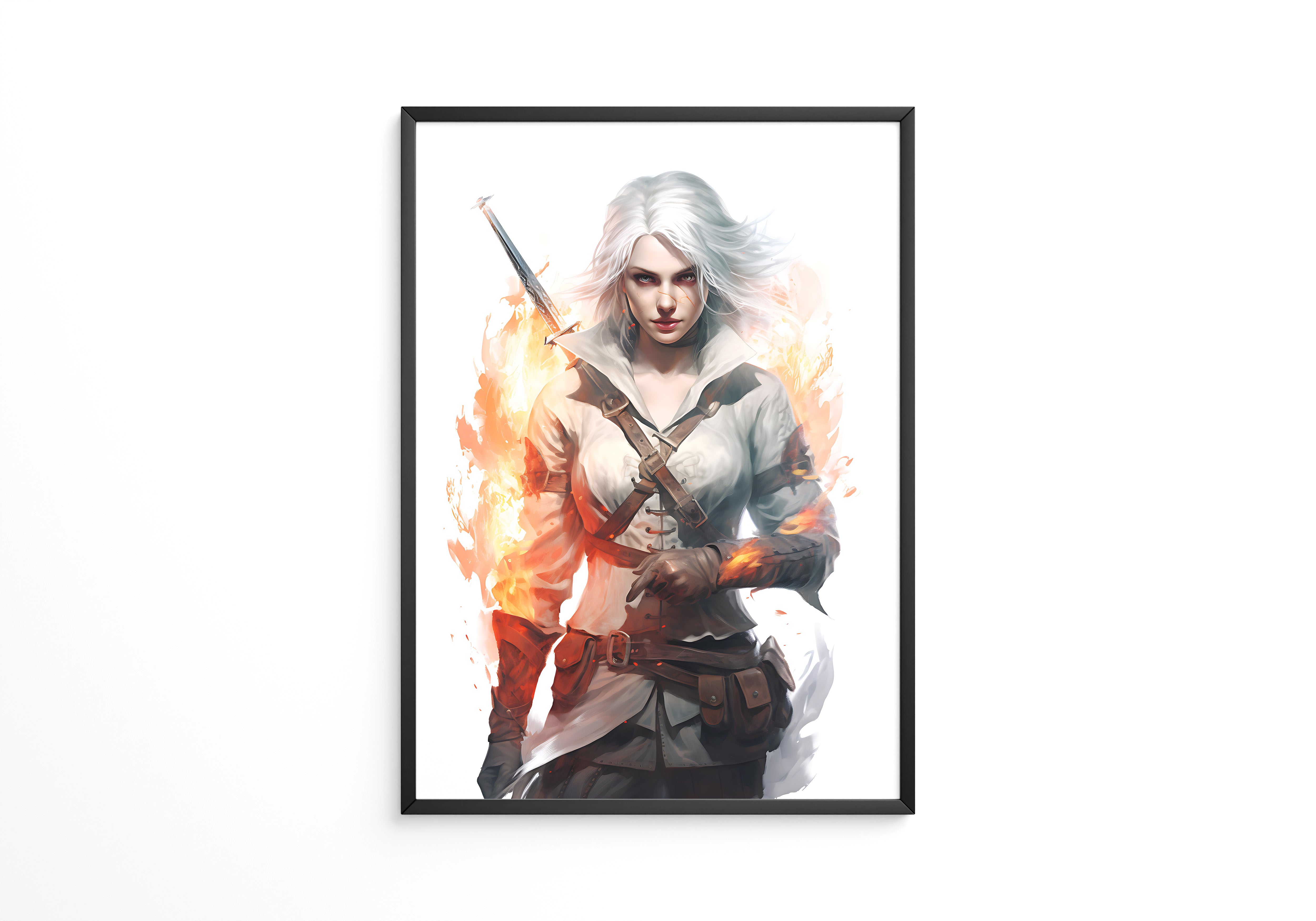 Kriegerin Flammen Dynamik