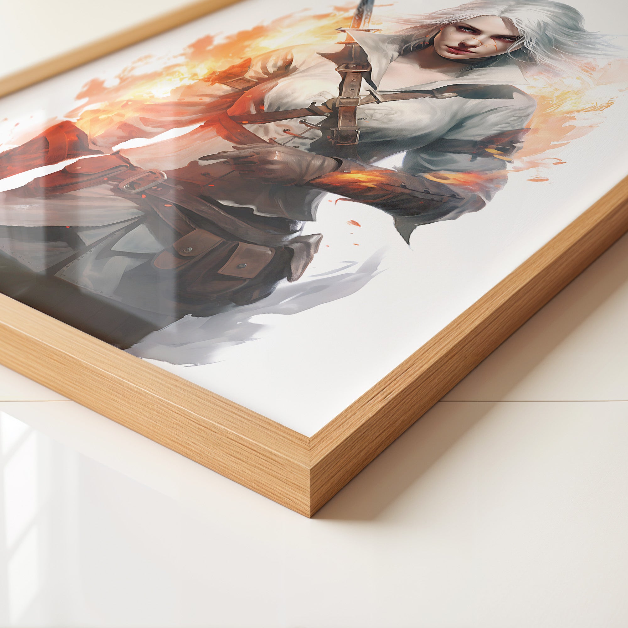 Kriegerin Flammen Dynamik