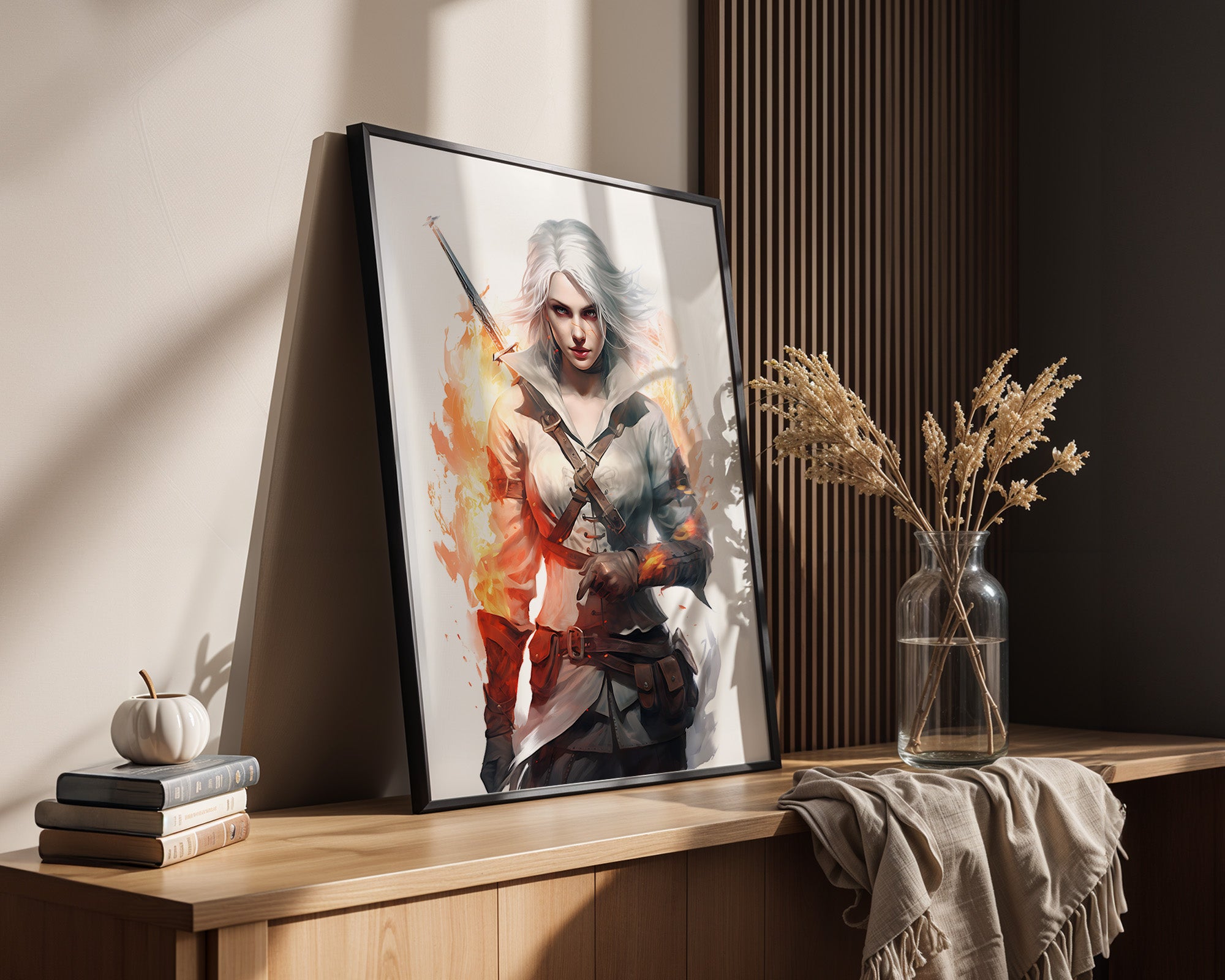 Kriegerin Flammen Dynamik