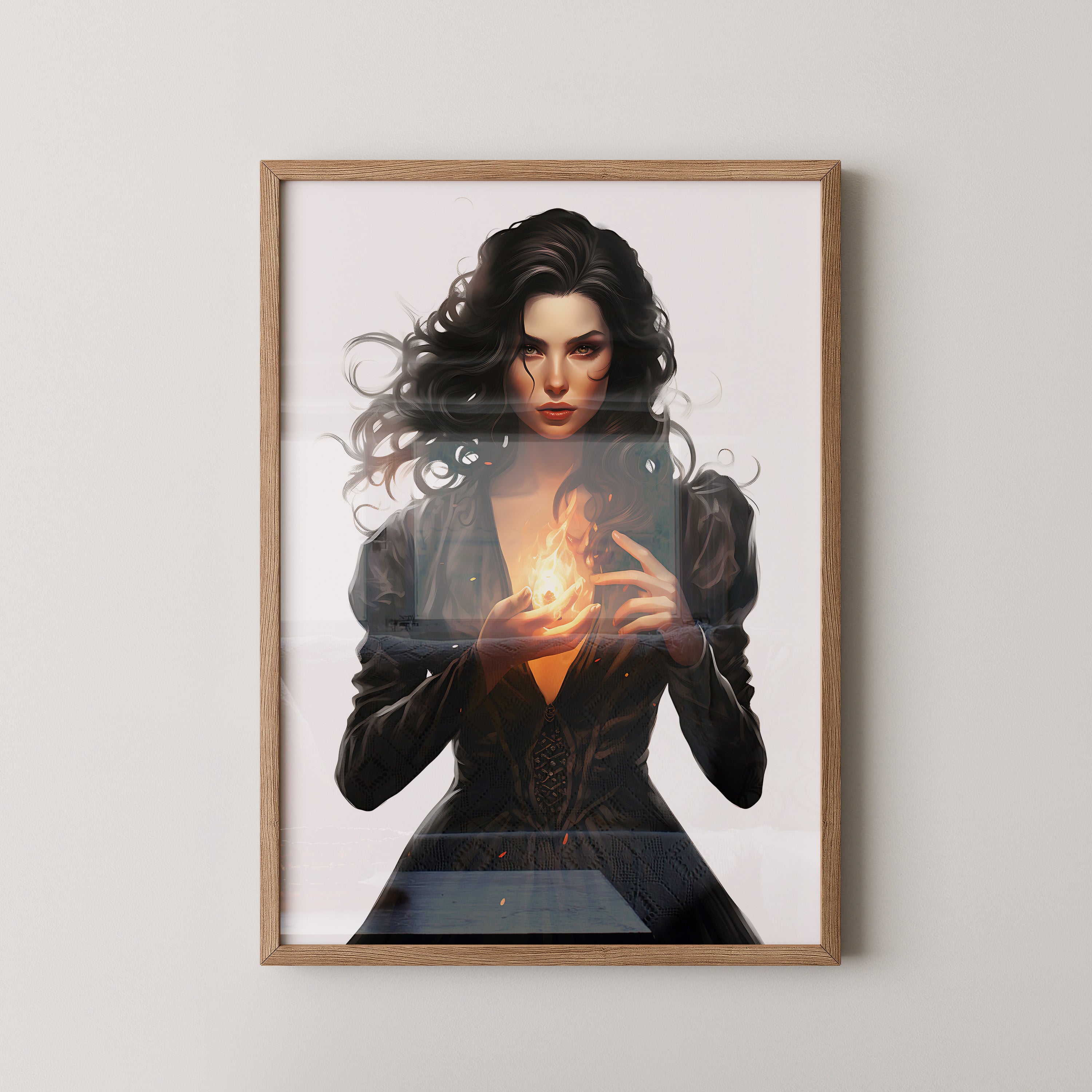 Mystische Frau Feuerzauber