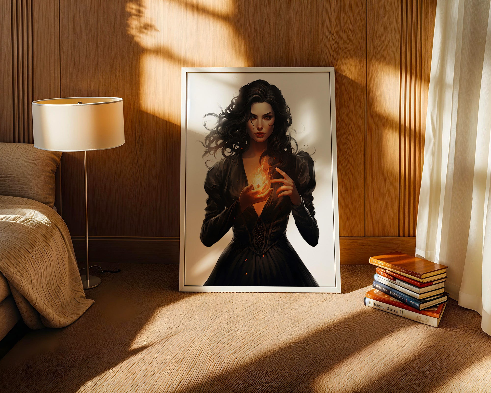 Mystische Frau Feuerzauber