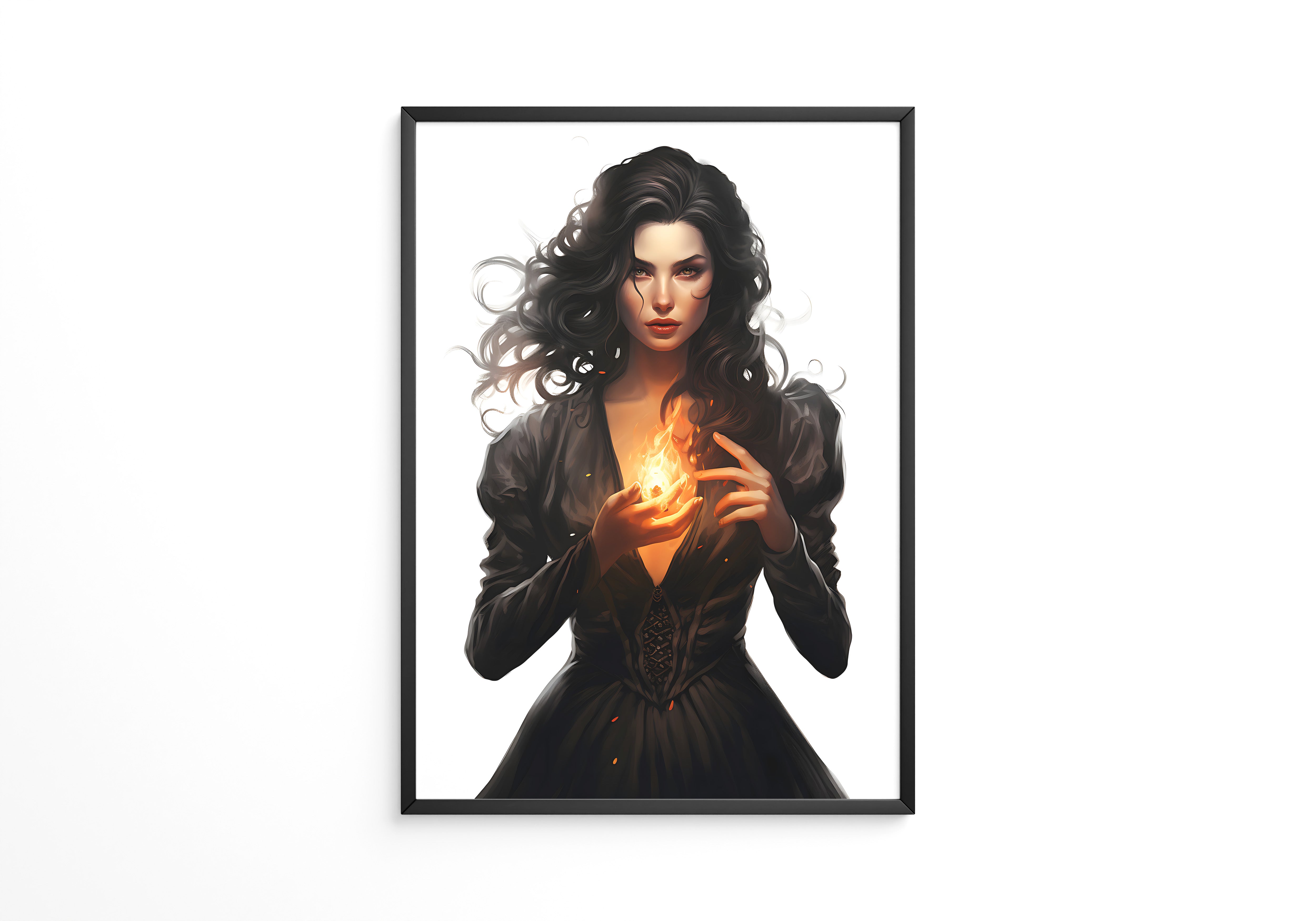 Mystische Frau Feuerzauber